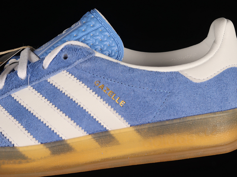 Gazelle Indoor Blue Fusion/Footwear White/Gold Metallic 21