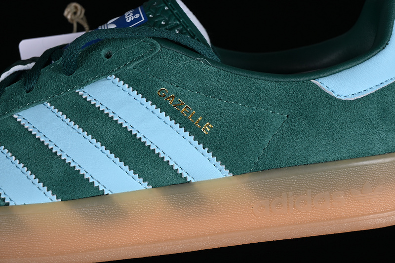 Adidas Originals Gazelle Indoor Collegiate Green/Hazy Sky/Victory Gold-[Unisex:35-45 17