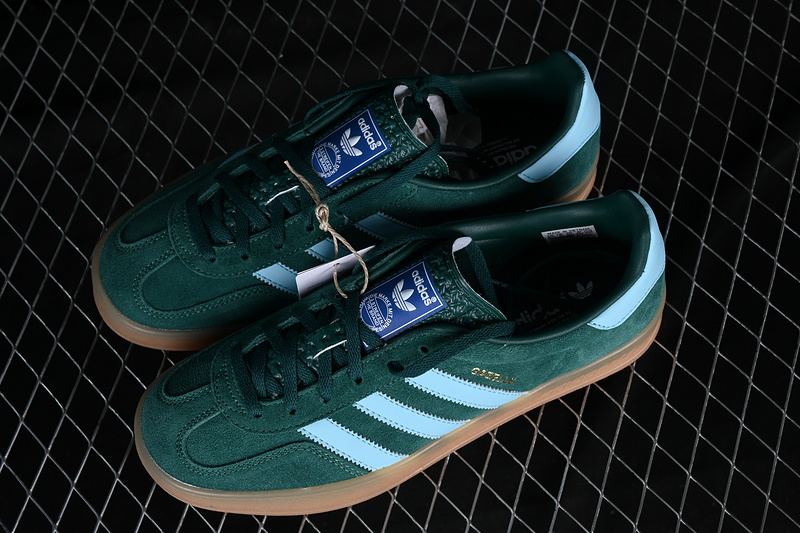 Adidas Originals Gazelle Indoor Collegiate Green/Hazy Sky/Victory Gold-[Unisex:35-45 21