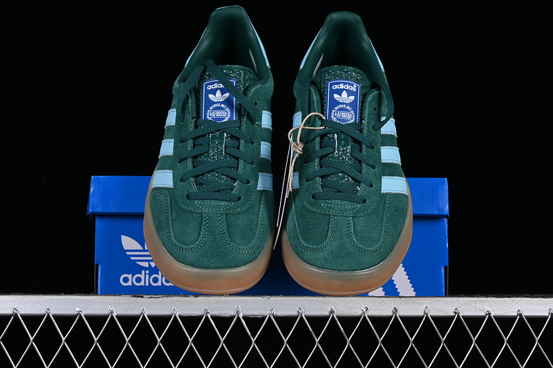 Adidas Originals Gazelle Indoor Collegiate Green/Hazy Sky/Victory Gold-[Unisex:35-45 29