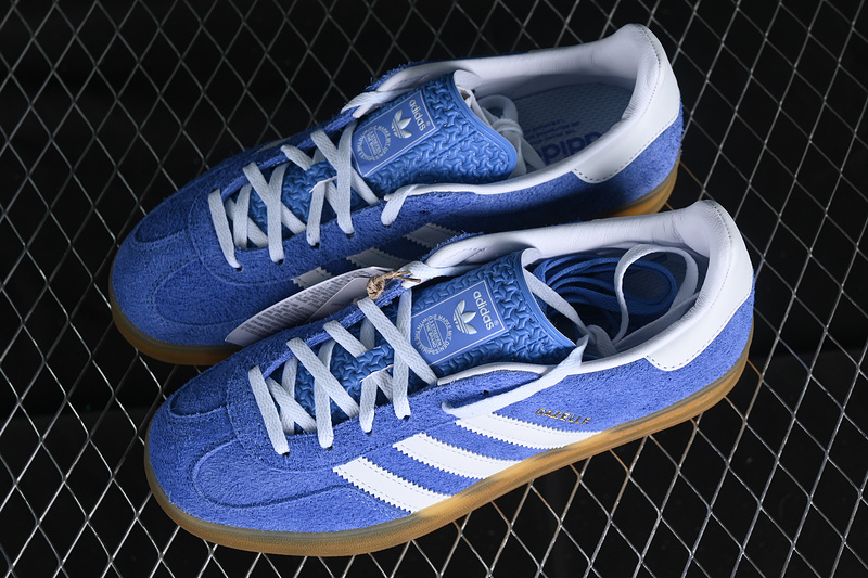 Originals Gazelle Indoor Blue Fusion/Footwear White/Gold Metallic 7