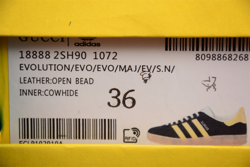 Adidas Originals Gazelle Esquisite Gucci Yellow/Black 17