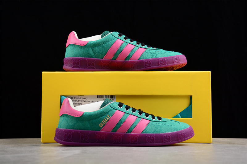 Adidas Originals Gazelle Esquisite Gucci Green/Pink/Purple 17