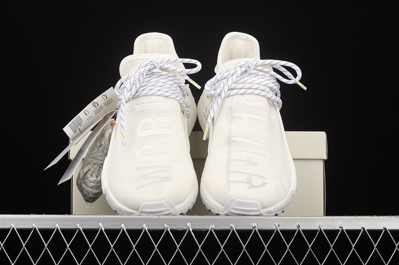 Pharrell X Nmd Human Race Trail Blank Canvas Cream White/Running White/Running White 3