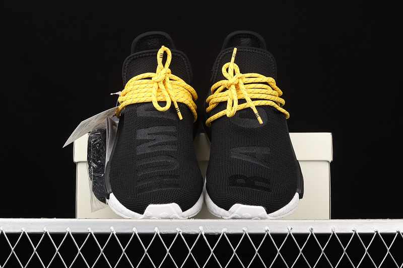 Pharrell X Nmd Human Race Shoes Core Black/Cloud White/Yellow 7