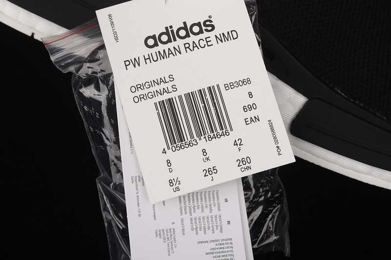 Pharrell X Nmd Human Race Shoes Core Black/Cloud White/Yellow 9