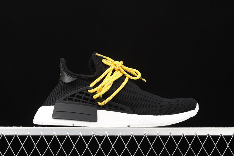 Pharrell X Nmd Human Race Shoes Core Black/Cloud White/Yellow 13