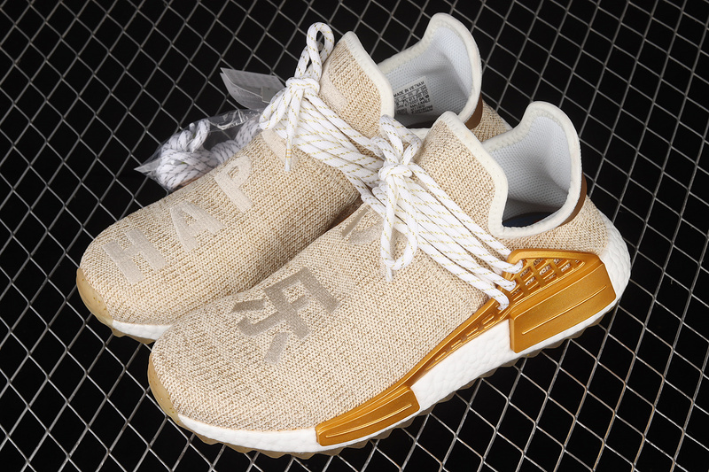 Pharrell X Nmd Hu Trail Happy China Exclusive Gold Metallic/Footwear White 3