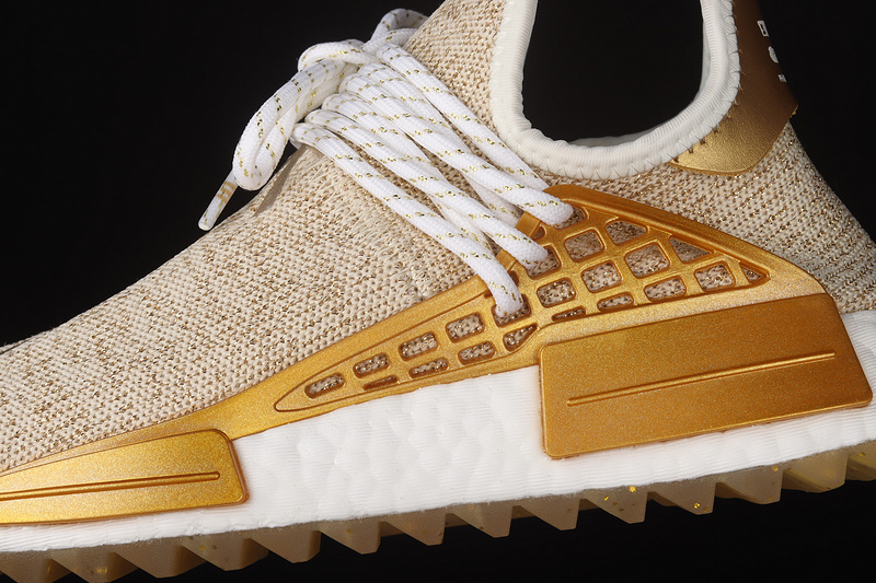 Pharrell X Nmd Hu Trail Happy China Exclusive Gold Metallic/Footwear White 7