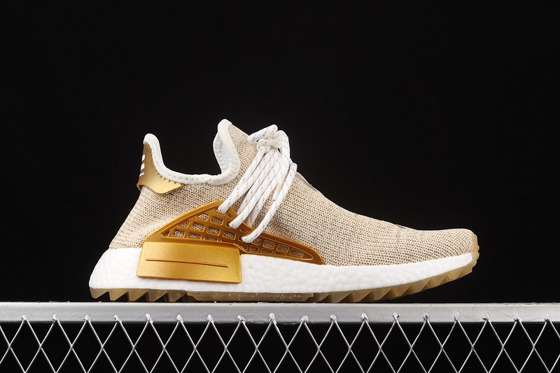 Pharrell X Nmd Hu Trail Happy China Exclusive Gold Metallic/Footwear White 13