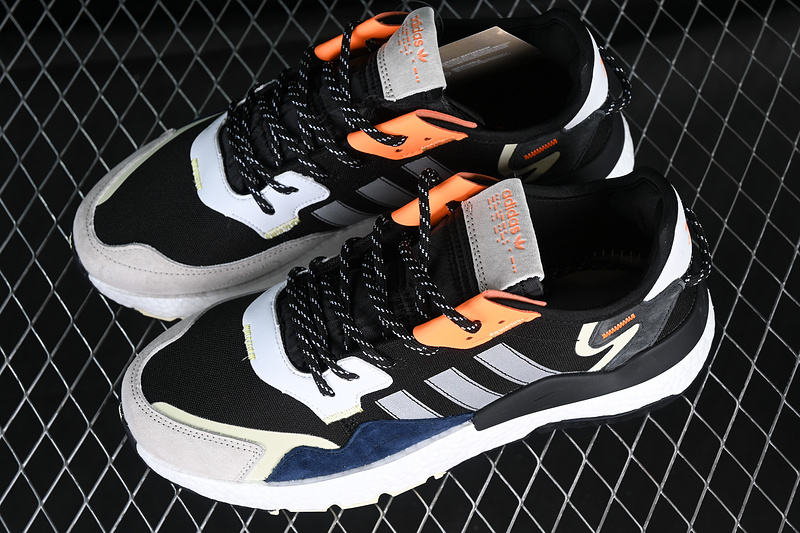 Adidas Nite Jogger Boost White/Grey/Blue/Orange 27