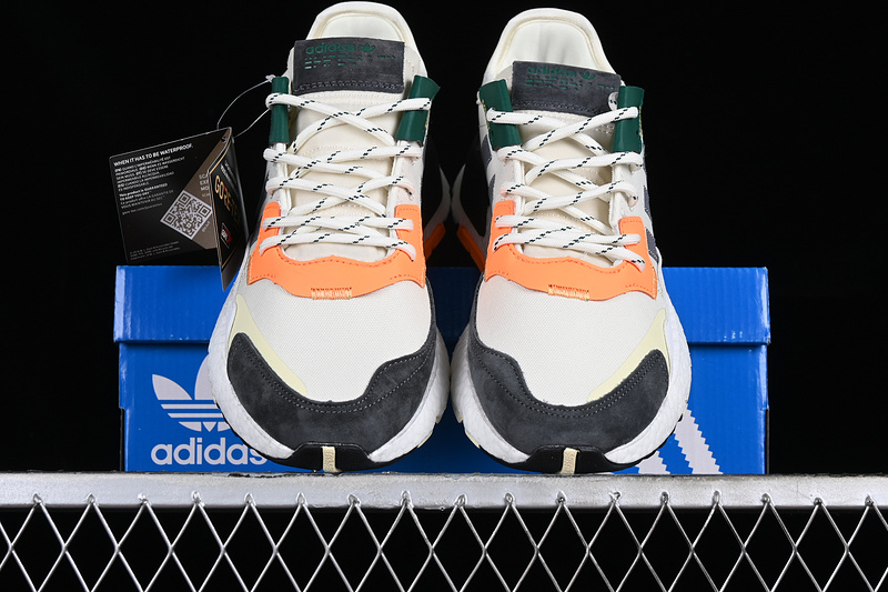 Adidas Nite Jogger Boost White/Grey/Green/Orange 13