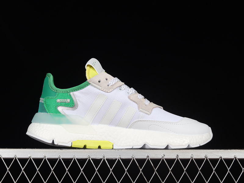 Nite Jogger Boost Shoes Cloud White/Green/Yellow 9