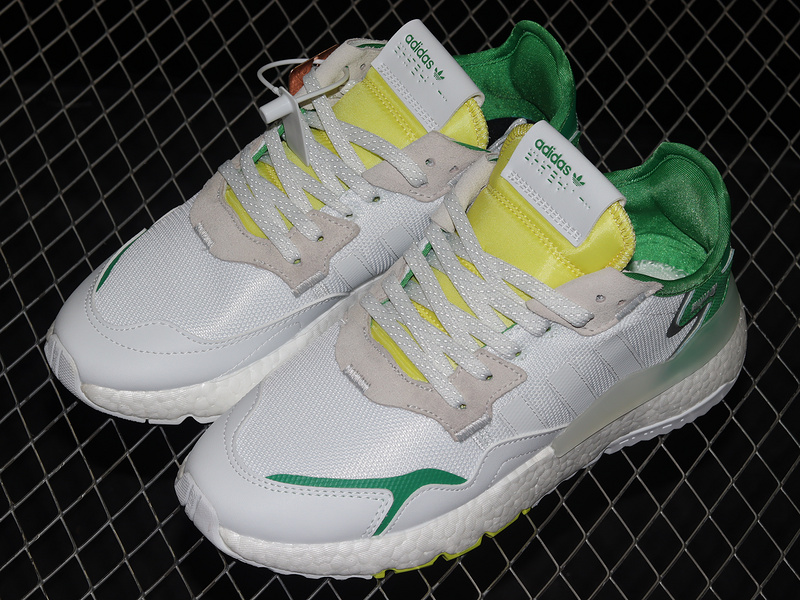 Nite Jogger Boost Shoes Cloud White/Green/Yellow 11