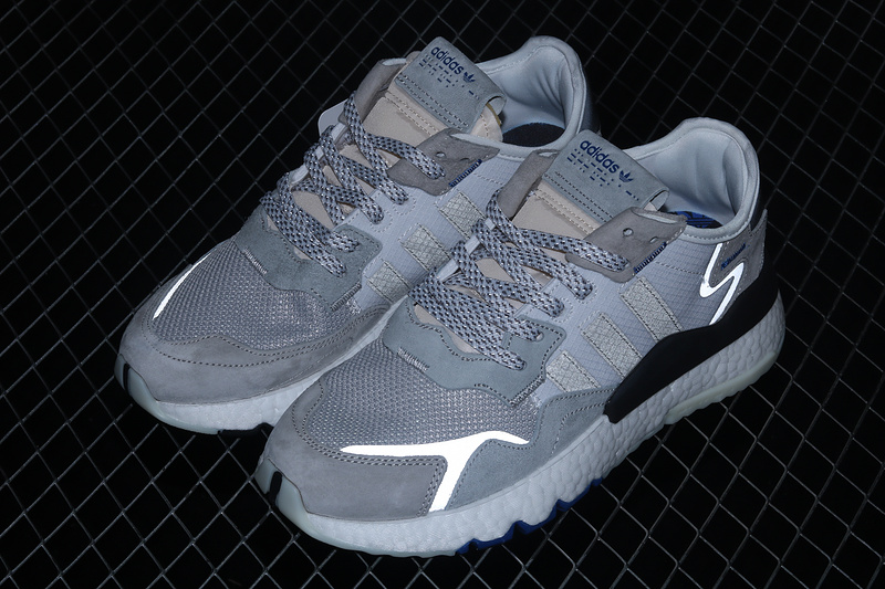 Nite Jogger Shoes Grey Two/Cloud White/Power Blue 27