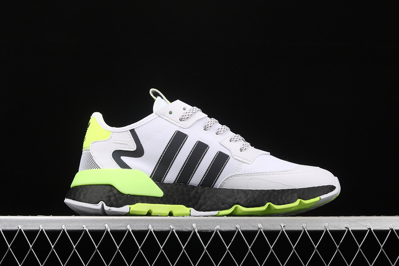 Nite Jogger Shoes Cloud White/Core Black/Signal Green 5