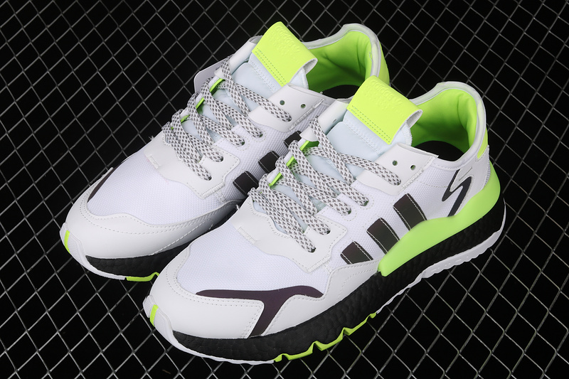 Nite Jogger Shoes Cloud White/Core Black/Signal Green 9