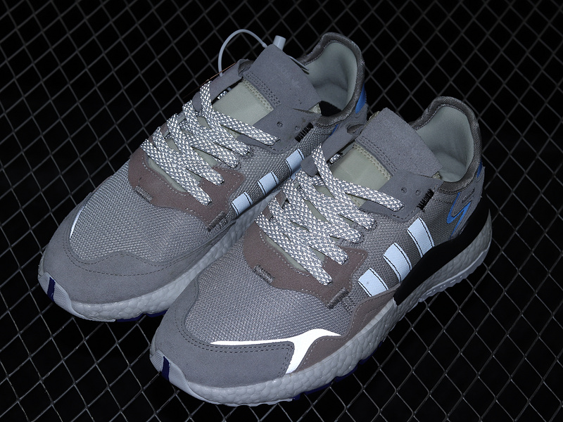 Nite Jogger Boost Shoes Raw White/Grey One/Active Blue 3