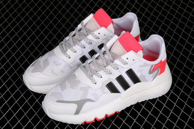 Nite Jogger 2019 Boost Shoes Cloud White/Core Black/Pink 7