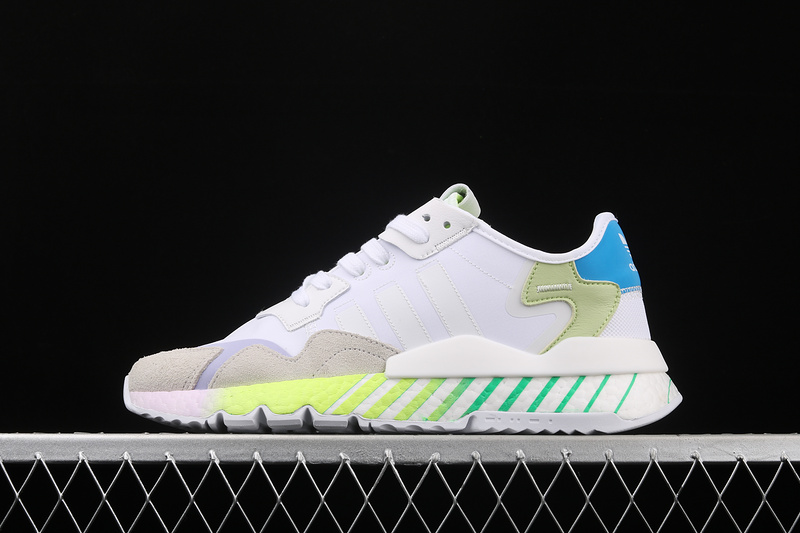 Nite Jogger Shoes Cloud White/Blue/Fluorescent Green 5