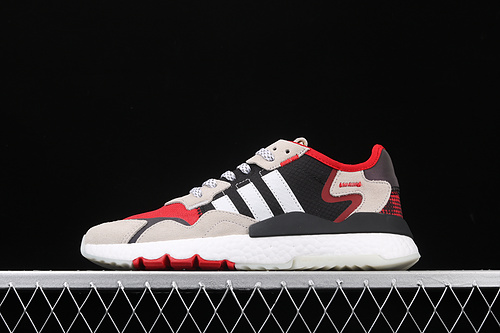 Nite Jogger Shoes Core Black/Cloud White/Red 3