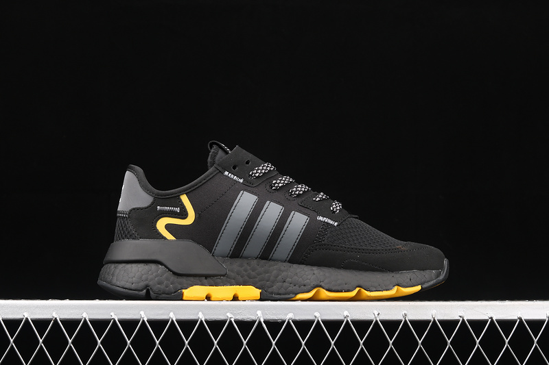 Nite Jogger Shoes Core Black/Grey Four-Yellow 11