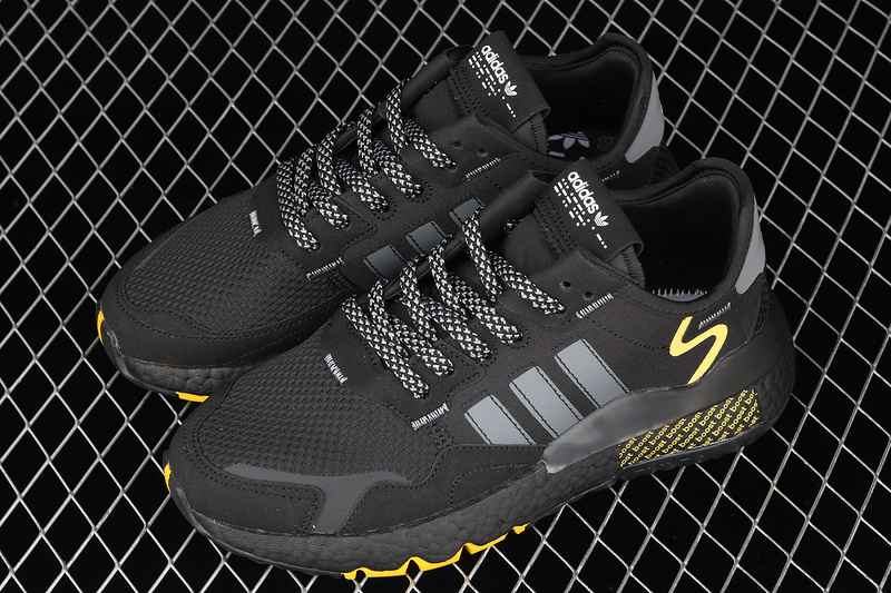 Nite Jogger Shoes Core Black/Grey Four-Yellow 19