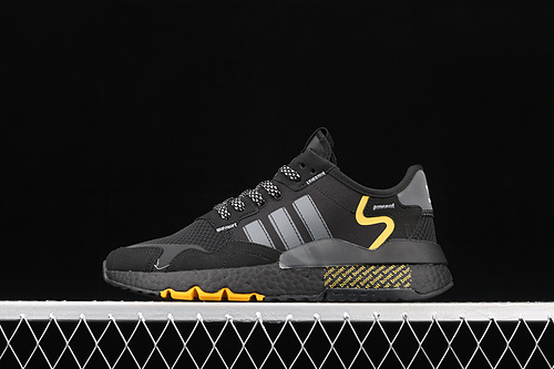 Nite Jogger Shoes Core Black/Grey Four-Yellow 27