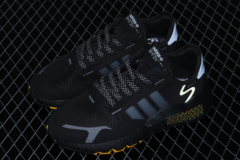 Nite Jogger Shoes Core Black/Grey Four-Yellow 33