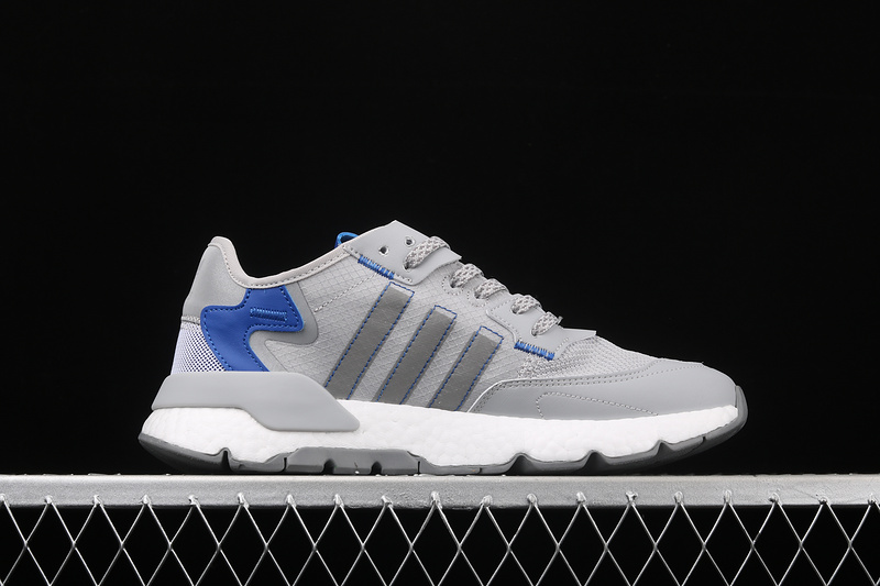 Nite Jogger Boost Shoes Light Grey/Cloud White/Blue 11