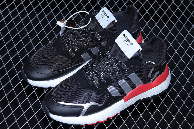 Nite Jogger Boost Shoes Core Black/Silver/Red 9