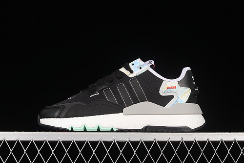 Nite Jogger Boost Shoes Core Black/Cloud White/Blue 3