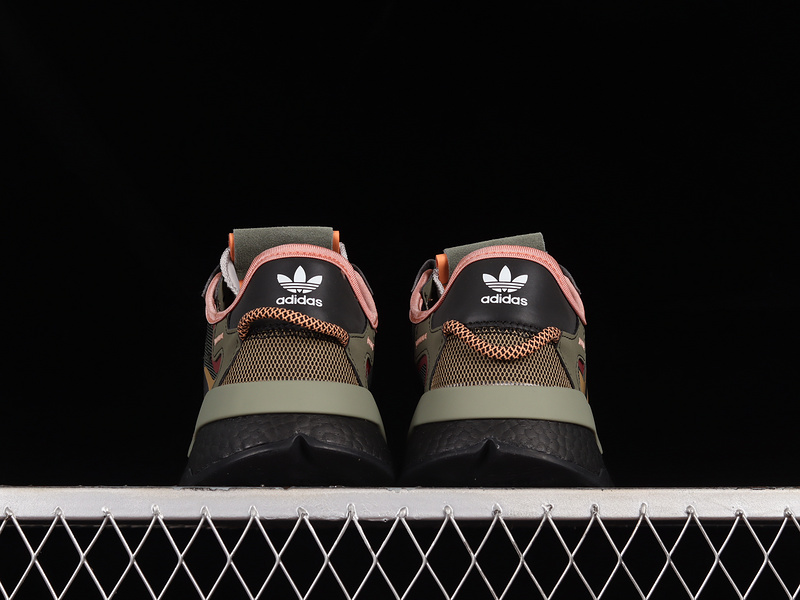 Nite Jogger Boost Shoes Dark Green/Orange/Black 3