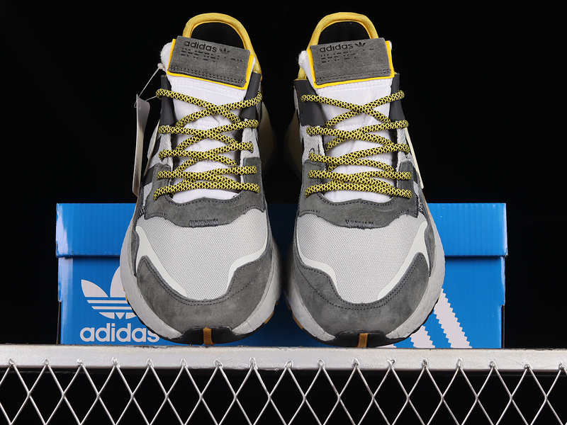 Nite Jogger Boost Shoes Light Grey/Core Black/Yellow 31