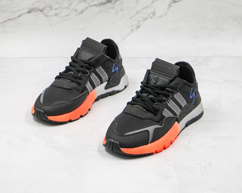 Nite Jogger Shoes Core Black/Black Silver/Solar Red 11