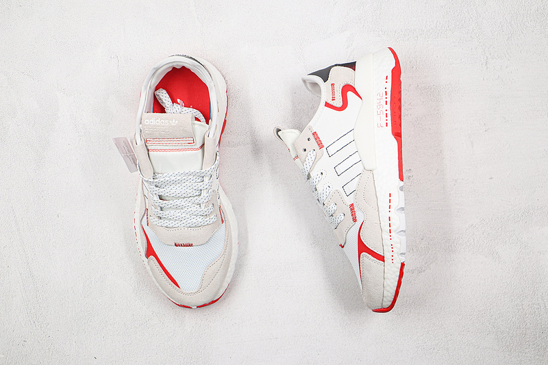 Nite Jogger 2019 Boost Shoes Cloud White/Light Grey/Red 5