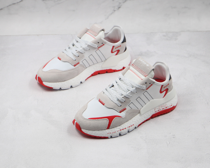 Nite Jogger 2019 Boost Shoes Cloud White/Light Grey/Red 7