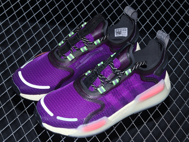 Nmd_V3 Boost Shoes Active Purple/Core Black/Signal Green 17