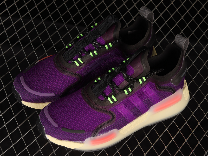 Nmd_V3 Boost Shoes Active Purple/Core Black/Signal Green 25