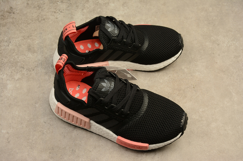 Nmd R1 Boost Synthetics Wmns Core Black/Peach Pink 7