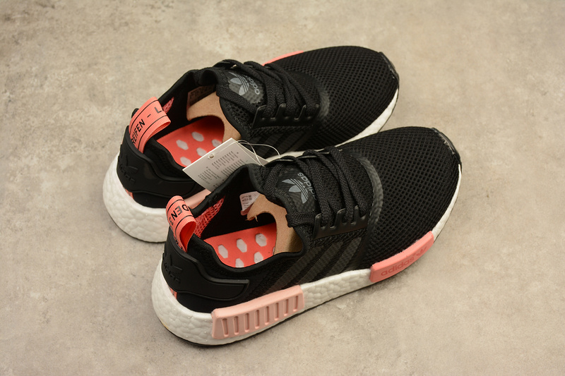 Nmd R1 Boost Synthetics Wmns Core Black/Peach Pink 19