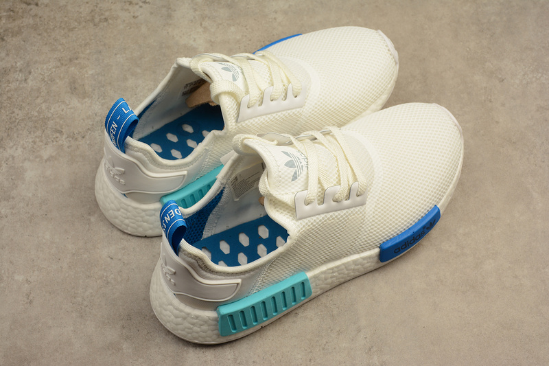 Nmd R1 Boost Synthetics White/Blue Glow 19