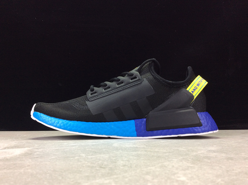 Nmd R1 V2 Core Black/Carbon-Yellow/Blue 3