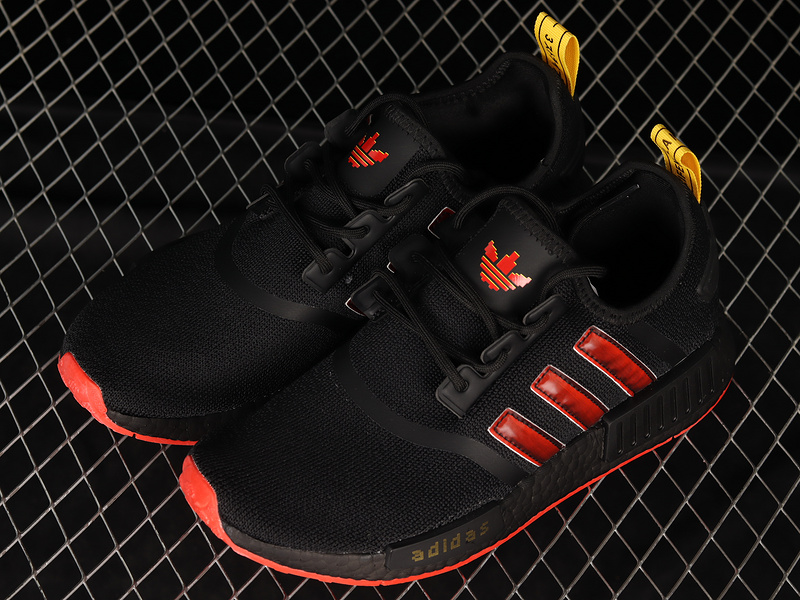 Nmd R1 Boost Shoes Core Black/Red/Yellow 27