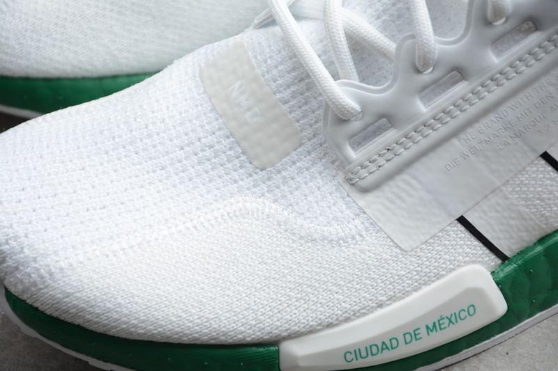 Nmd R1 V2 Shoes Cloud White/Green/Orange 15