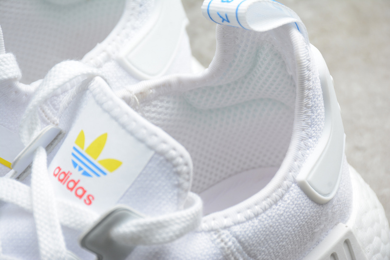 Nmd R1 Shoes White/Yellow/Blue/Red 3