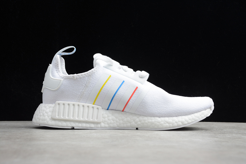 Nmd R1 Shoes White/Yellow/Blue/Red 17