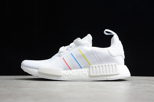 Nmd R1 Shoes White/Yellow/Blue/Red 21