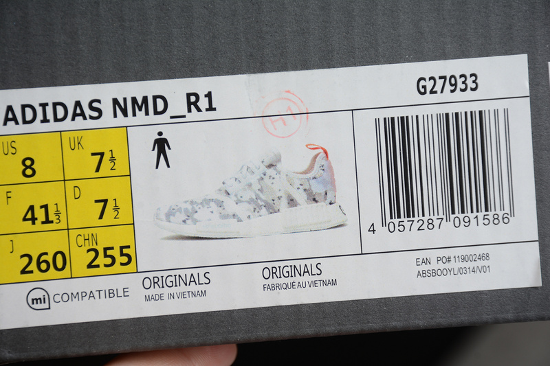 Nmd_R1 Shoes Cloud White/Cloud White/Solar Red 7