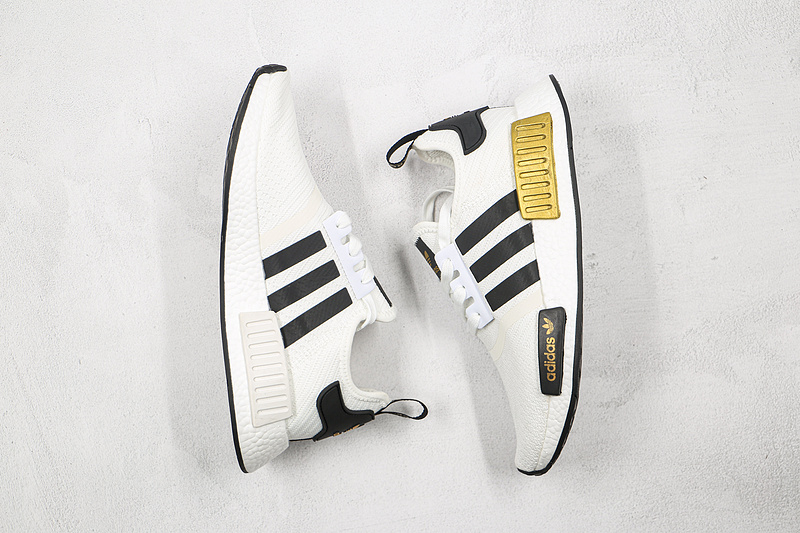 Nmd_R1 Shoes Cloud White/Core Black/Gold Metallic 9